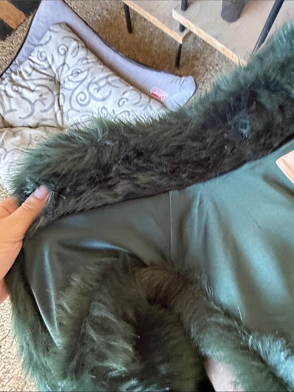 Gibson Latimer Deep Green Faux Fur Teddy Jacket XL - Picture 10 of 16